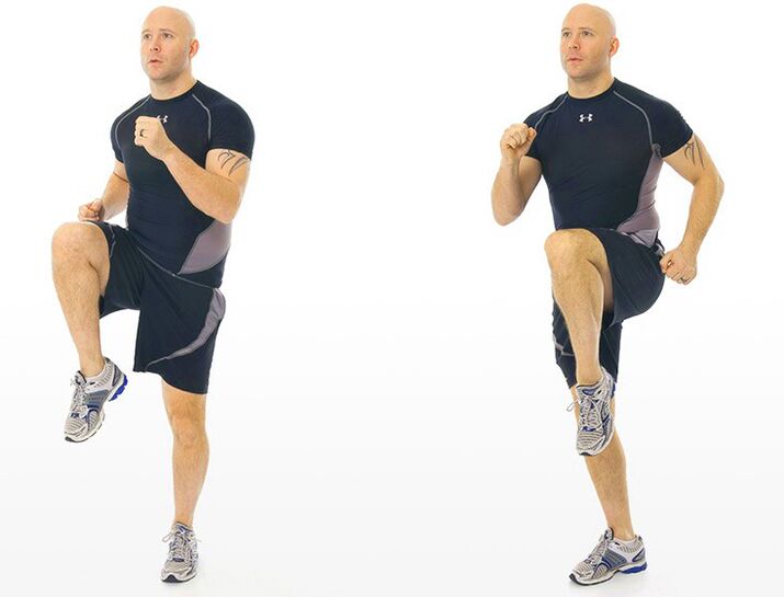 Courir avec des genoux hauts peut augmenter efficacement la force