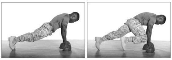 Planche avec les genoux pliés - une version modifiée de l'exercice classique
