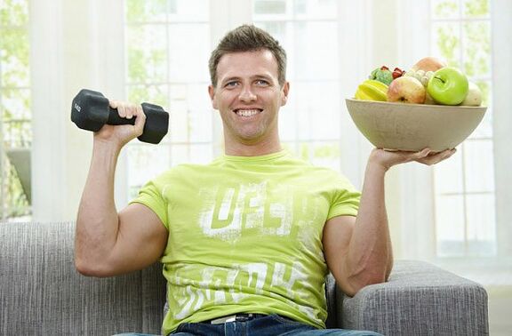 Une alimentation saine et l'exercice sont les clés de la santé d'un homme! 